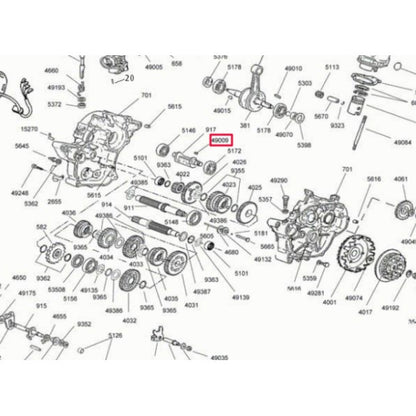 Chaveta de eixo de balanceamento 4x4x8 Minarelli AM6 Rieju