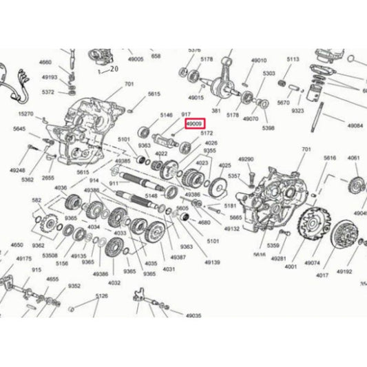 Chaveta de eixo de balanceamento 4x4x8 Minarelli AM6 Rieju