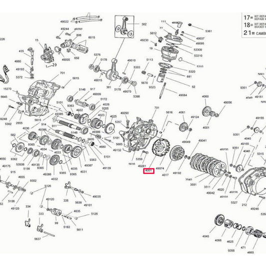 Campana de embrague Minarelli AM6 20/71 Rieju 0/005.710.2527