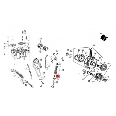 Retén de válvula Rieju Tango 125 19-24 / MRT 125 19 / Strada 125 18-19 0/006.126.0028