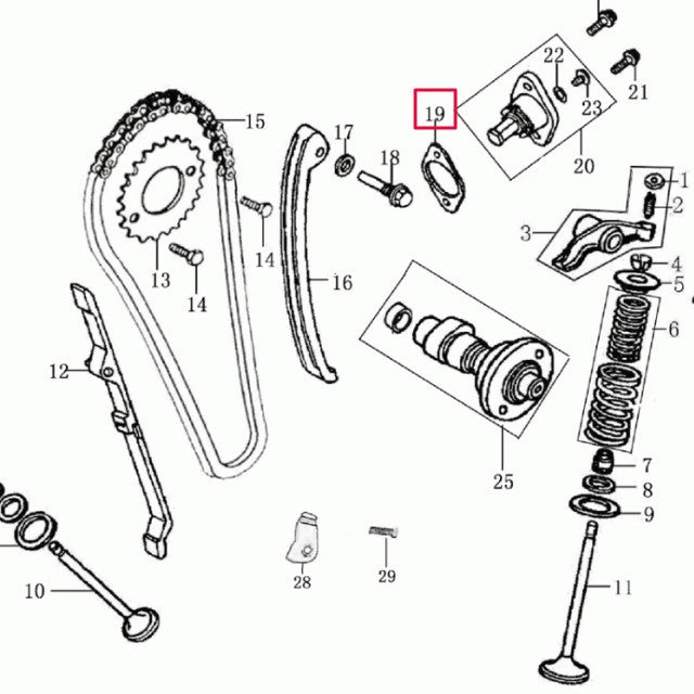 Junta tapa tensor Rieju Marathon / Tango AC 125 0/227.002.0019