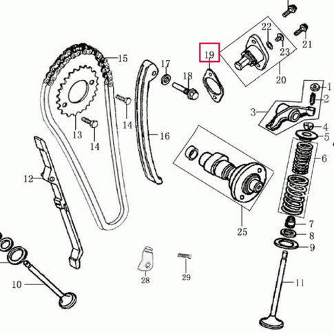 Junta tapa tensor Rieju Marathon / Tango AC 125 0/227.002.0019