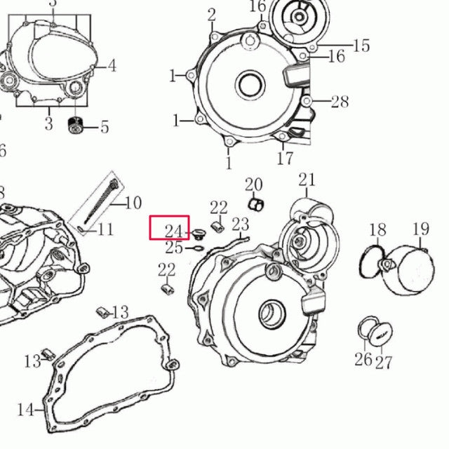 Tapón pequeño carter Rieju Marathon / Tango AC 125 0/227.003.0024