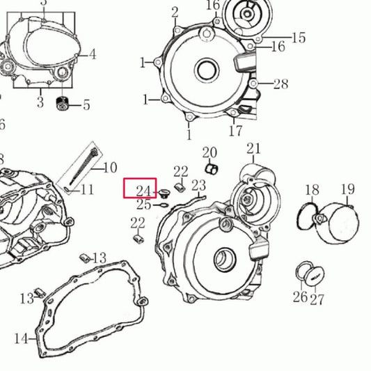Tapón pequeño carter Rieju Marathon / Tango AC 125 0/227.003.0024