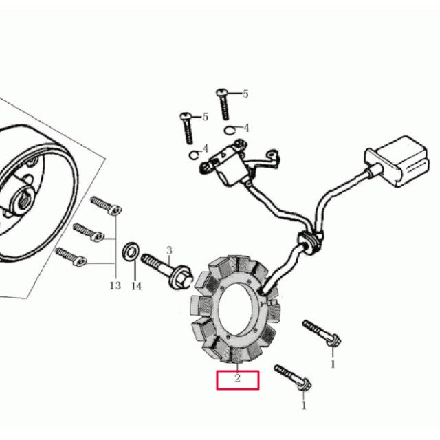 Stator Rieju Marathon 125 AC 2016 0/227.010.0002
