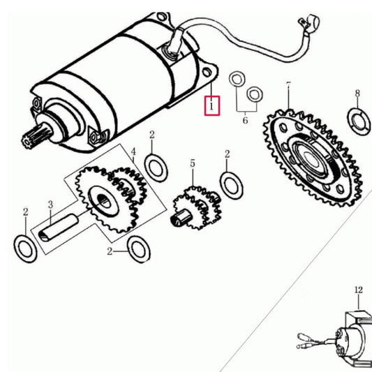 Motor de arranque para motor Rieju Marathon / Tango 125 euro 4