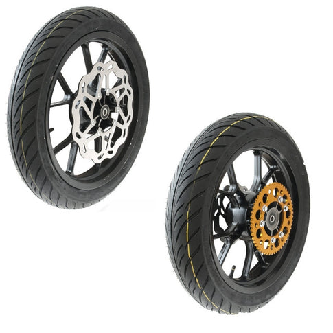 Ruedas completas aleación 17" Rieju MRT / SM Pro - negro 0/K00.115.0014