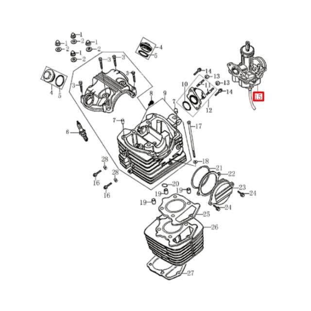 Carburador Motor CBD E4 AC Rieju Marathon/MRT/Tango 125 0/R27.001.0028