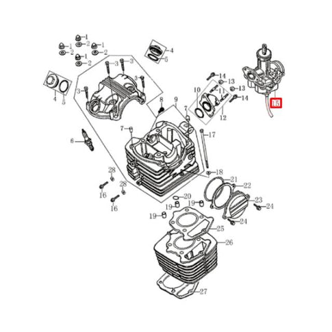 Carburador Motor CBD E4 AC Rieju Marathon/MRT/Tango 125 0/R27.001.0028