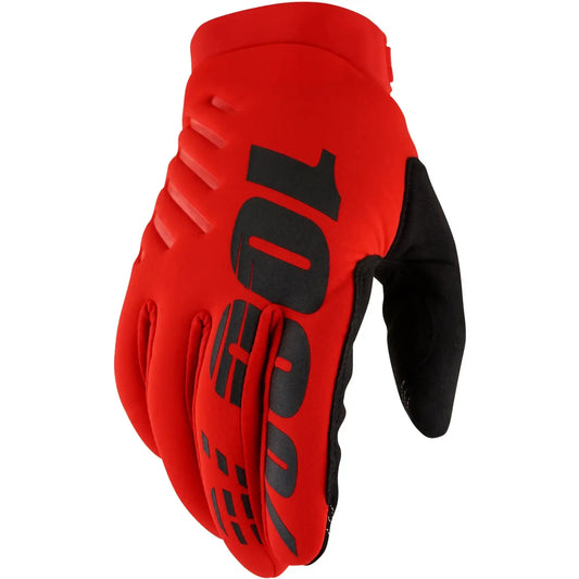Guantes 100% Brisker - Negro/Rojo