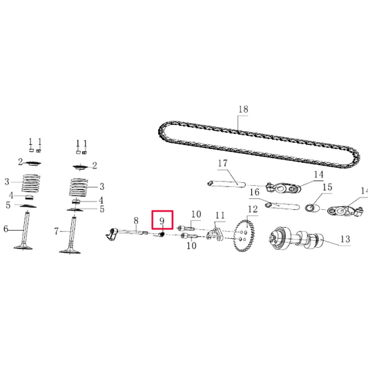 Muelle descompresor Pitbike motor 190 Zongshen 100057814