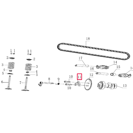 Pletina descompresor Pitbike motor 190 Zongshen 100057815