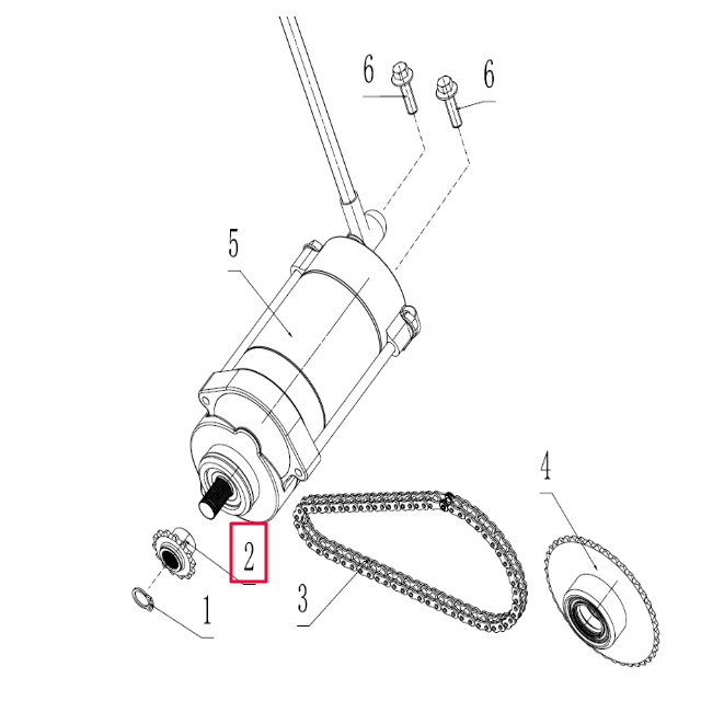 Piñón motor de arranque Pitbike motor 190 Zongshen 100061487