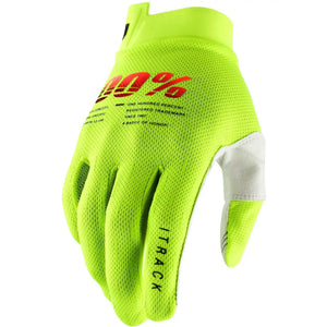 Guantes 100% iTrack Youth - Amarillo Fluo