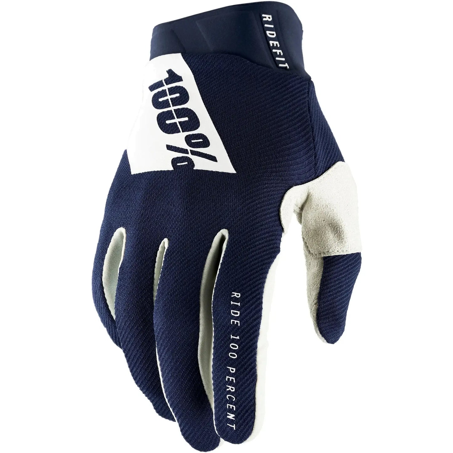 Guantes 100% Ridefit - Azul/Blanco