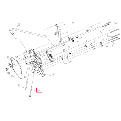 Espárrago cilindro carter izquierdo Pitbike motor 190 Zongshen