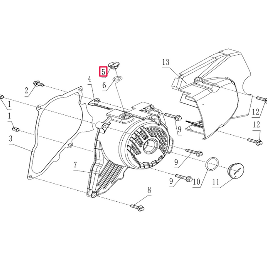 Tapón registro tapa encendido Pitbike motor 190 Zongshen 100103059-0003
