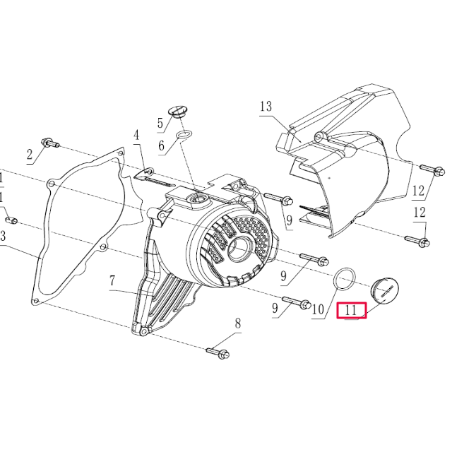 Tapón grande tapa encendido Pitbike motor 190 Zongshen 100103062-0003