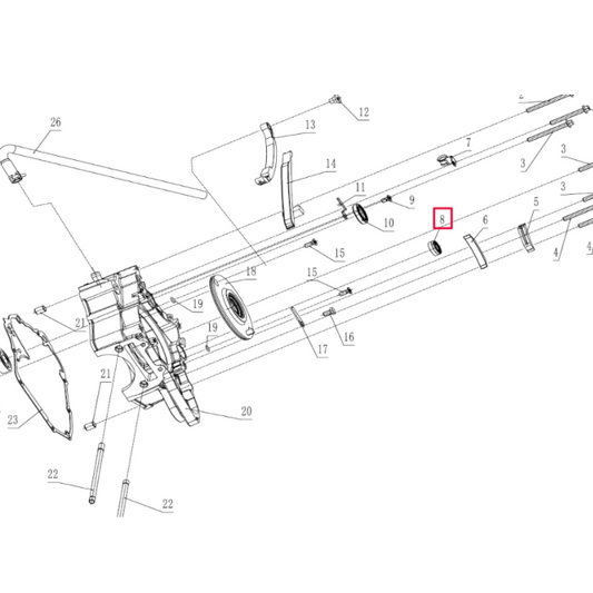 Retén pedal de cambio Pitbike motor 190 Zongshen