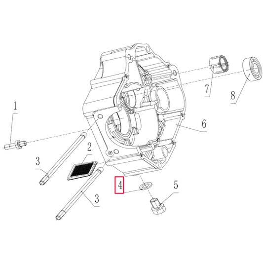 Rondelle vis bouchon de vidange Pitbike moteur 190 d.12,1x20x2mm Zongshen