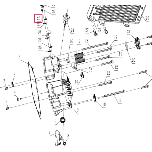 Arandela latiguillo aceite Ø10xØ14x1 Pitbike motor 190 Zongshen