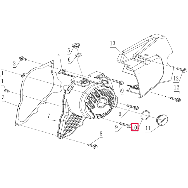 Junta tórica tapón grande tapa encendido Pitbike motor 190 Zongshen 100107731
