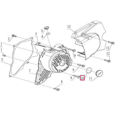 Junta tórica tapón grande tapa encendido Pitbike motor 190 Zongshen 100107731