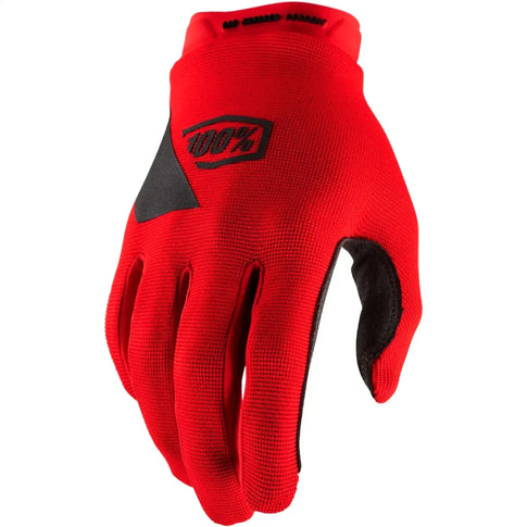 Guantes 100% Ridecamp Youth - Negro/Rojo