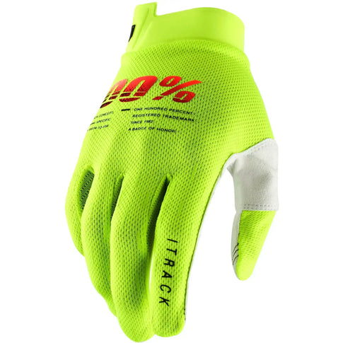 Guantes 100% iTrack - Amarillo Fluo