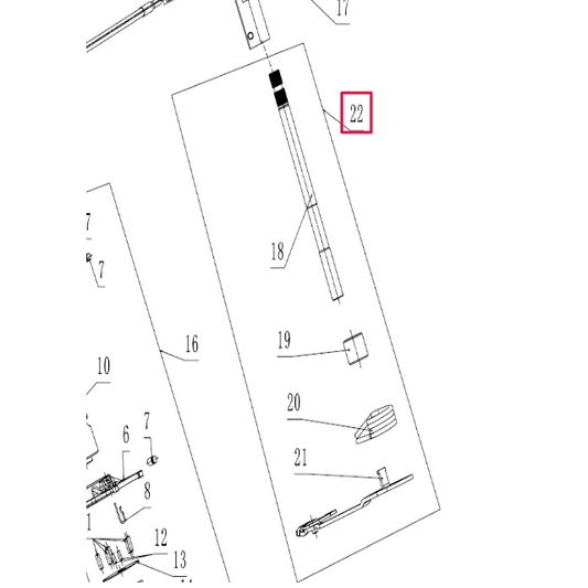 Axe de pédale de changement Pitbike moteur 190 Zongshen
