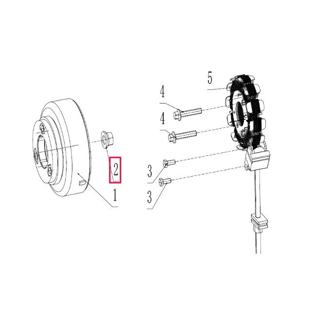 Tuerca encendido/cigüeñal Pitbike motor 190 Zongshen 100204698-0001