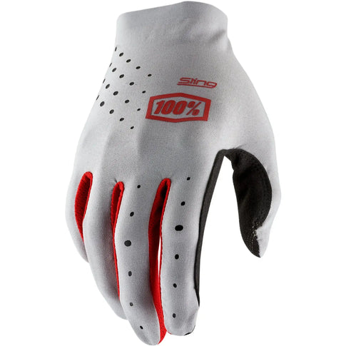 Guantes 100% Sling MX - Gris/Rojo