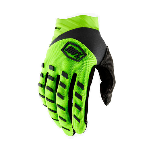 100% Airmatic Motocross Gloves - Fluorescent Yellow-Black