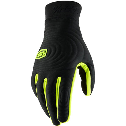 Guantes 100% Brisker Xtreme - Negro/Amarillo