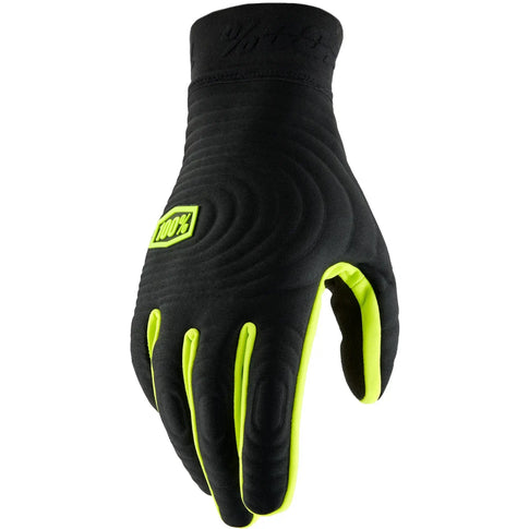 Guantes 100% Brisker Xtreme - Negro/Amarillo