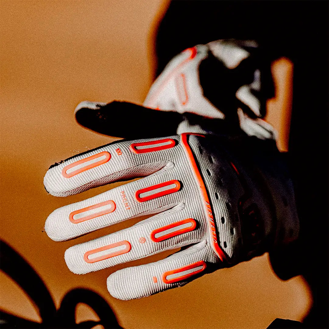 Luvas 100% Airmatic 2 - Branco/Laranja