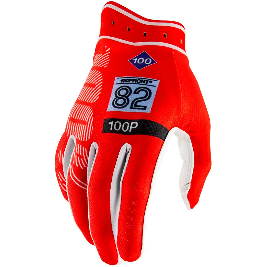 100% iTrack Gloves - Red/White