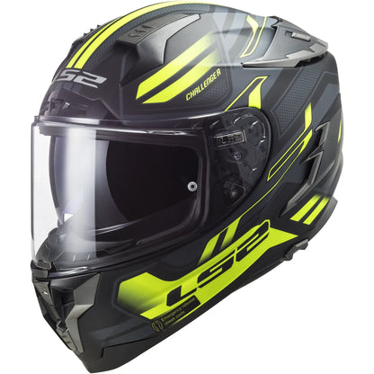 Casco LS2 FF327 Challenger Spin - Negro/Amarillo Mate