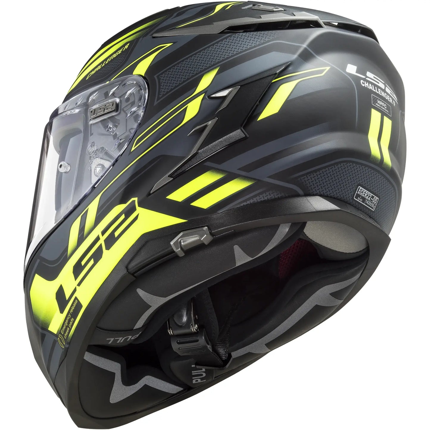 Casco LS2 FF327 Challenger Spin - Negro/Amarillo Mate