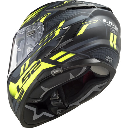 Casco LS2 FF327 Challenger Spin - Negro/Amarillo Mate
