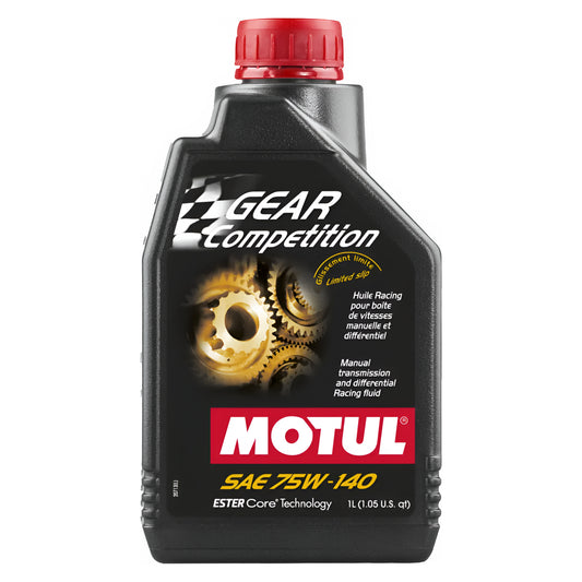 Aceite de transmisión Motul Gear Competition 75W140 de 1 litro para cajas de cambio y transmisiones mecánicas.