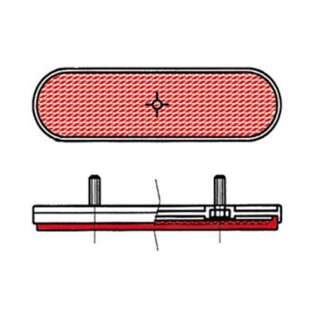 Catadioptrico ovalado trasero Vparts 1060089