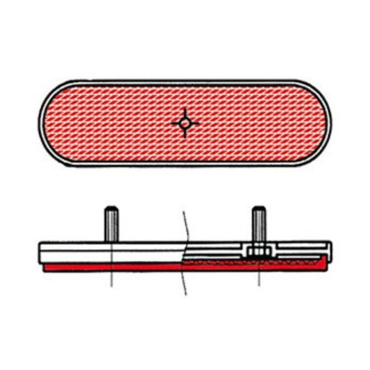 Catadioptrico ovalado trasero Vparts 1060089