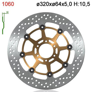 Disco de freno delantero flotante Aprilia RS 125 / Ducati tipo Brembo NG Brake Disc 1060
