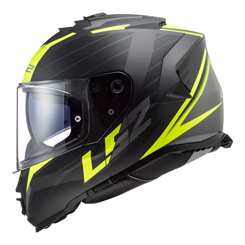 Casco Integral LS2 FF800 Storm Nerve negro mate-amarillo