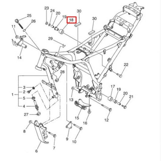 Rodillo tensor cadena de transmisión Yamaha XT 660 X/R/Z 10V-22178-00