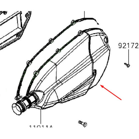 Air filter box cover Kawasaki J125