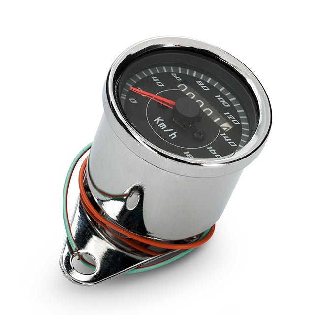 Cuentakilometros 180km/h cromado-negro Rijomotor
