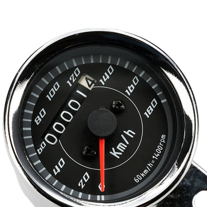 Cuentakilometros 180km/h cromado-negro Rijomotor