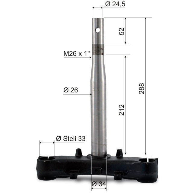 Tija de dirección Honda SH 125/150 13-16 RMS